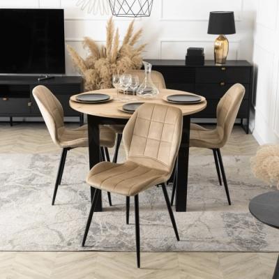 Стул MEBEL ELITE IRYS Бежевый/Черный, фото 1