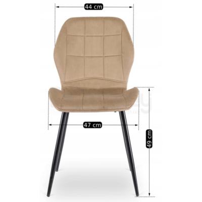 Стул MEBEL ELITE IRYS Бежевый/Черный, фото 3