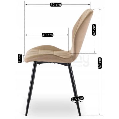 Стул MEBEL ELITE IRYS Бежевый/Черный, фото 4