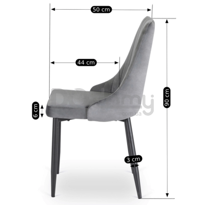 Стілець ELITE BARI Сірий, фото 3