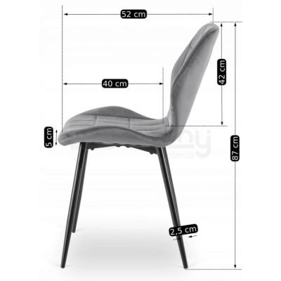 Стул MEBEL ELITE IRYS Серый/Черный, фото 6