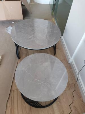 Набір журнальних столиків Halmar FLAMINGO сірий мармур, фото 2