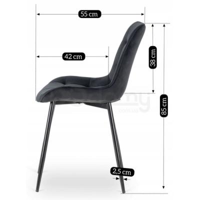 Стілець MEBEL ELITE CHRIS ЧОРНИЙ, фото 6