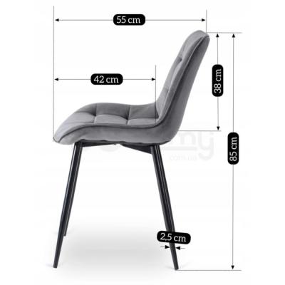 Стілець MEBEL ELITE CHRIS Сірий, фото 7