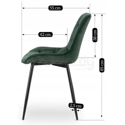 Стілець MEBEL ELITE CHRIS ЗЕЛЕНИЙ, фото 6