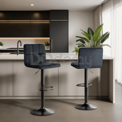 Барный стул MEBEL ELITE NERO Черный Welurowy, фото 1