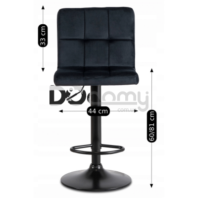 Барный стул MEBEL ELITE NERO Черный Welurowy, фото 2