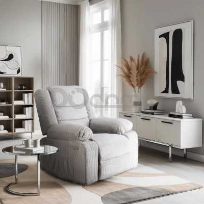 Кресло реклайнер MEBEL ELITE ARTURO Sztruksowy Серый, фото 1