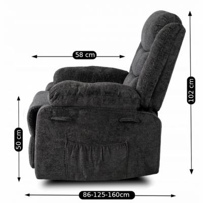 Крісло реклайнер MEBEL ELITE ARTURO Welurowy Чорний, фото 7