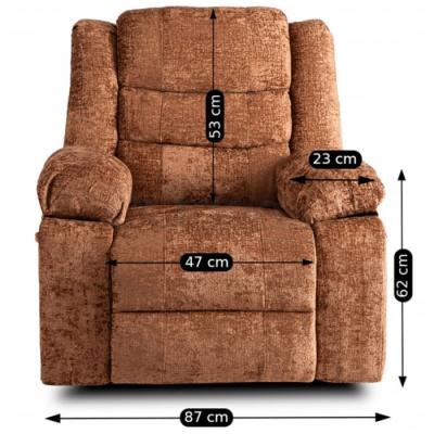 Кресло реклайнер MEBEL ELITE ARTURO Welurowy Оранжевый, фото 6