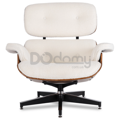 Кресло с подставкой для ног MEBEL ELITE PALERMO Boucle Белый, фото 3