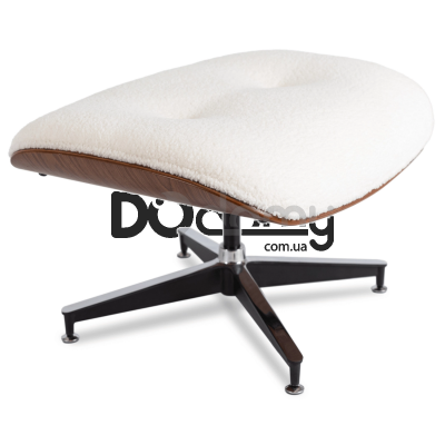 Кресло с подставкой для ног MEBEL ELITE PALERMO Boucle Белый, фото 5