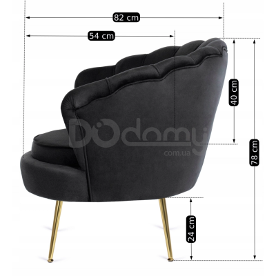 Кресло с подставкой для ног MEBEL ELITE GRAND Черный, фото 3