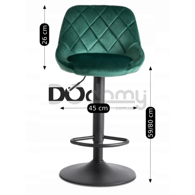 Барный стул MEBEL ELITE EDA Зеленый Welurowy, фото 4