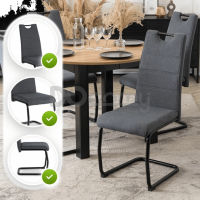 Крісло MEBEL ELITE LOPEZ Темно-сірий, фото 2