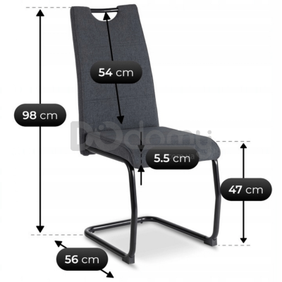 Крісло MEBEL ELITE LOPEZ Темно-сірий, фото 5