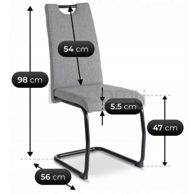 Крісло MEBEL ELITE LOPEZ Сірий, фото 6