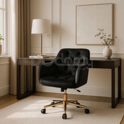 Офисное кресло MEBEL ELITE KONOR Черный/Золотой, фото 1