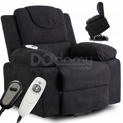 Крісло реклайнер MEBEL ELITE FENIX Чорний, фото 2