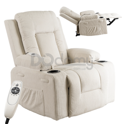Крісло реклайнер MEBEL ELITE BOX Sztruksowy Бежевий, фото 2