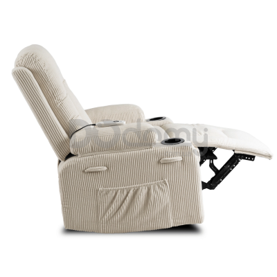 Крісло реклайнер MEBEL ELITE BOX Sztruksowy Бежевий, фото 4