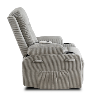 Крісло реклайнер MEBEL ELITE BOX Sztruksowy Сірий, фото 3