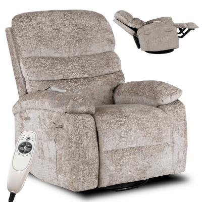 Крісло реклайнер MEBEL ELITE BRUCE Бежевий Тканина, фото 1