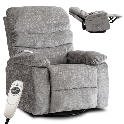 Крісло реклайнер MEBEL ELITE BRUCE Сірий Тканина, фото 1