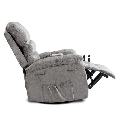 Крісло реклайнер MEBEL ELITE BRUCE Сірий Тканина, фото 4