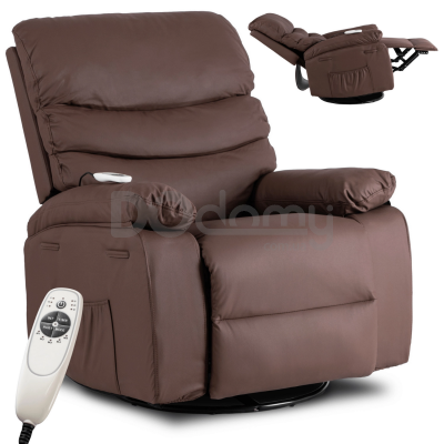 Крісло реклайнер MEBEL ELITE BRUCE Коричневий Екошкіра, фото 1