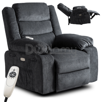 Крісло реклайнер MEBEL ELITE JASPER Темно-сірий Тканина, фото 1