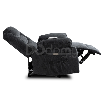 Крісло реклайнер MEBEL ELITE JASPER Чорний Тканина, фото 3