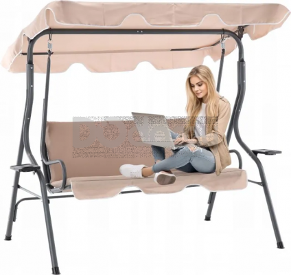 GARDEN LINE Садова гойдалка GARDEN LINE 170x110x153 см Темно-бежева *0735, фото 1