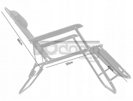 GARDEN LINE Садовий стілець розкладний Чорний *7838, фото 1