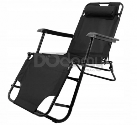 GARDEN LINE Садовий стілець розкладний Чорний *7838, фото 3