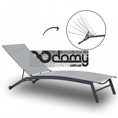 GARDEN LINE Лежак садовий 195x63x90см Сірий *0860, фото 1