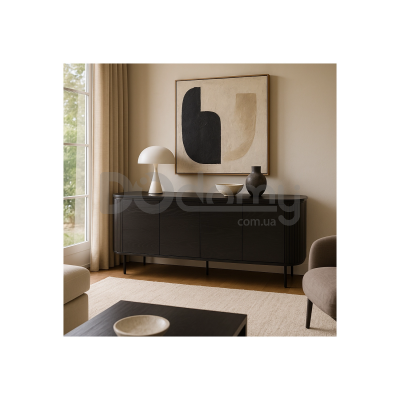 Комод MEBEL ELITE BECK 200 Чорний, фото 1