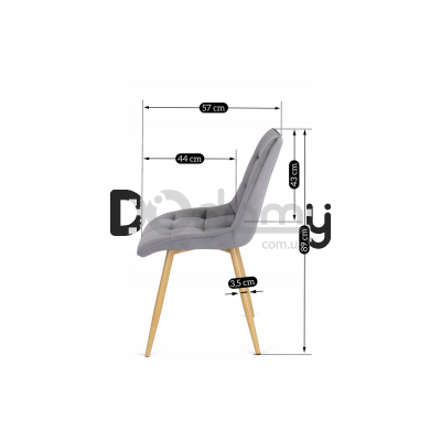 Стілець MEBEL ELITE RODRI Сірий, фото 6