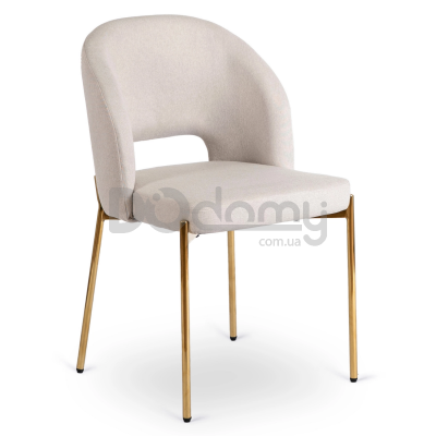 Крісло MEBEL ELITE BROS Крем / Золотий, фото 1