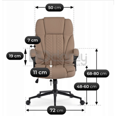 Офісне крісло MEBEL ELITE PHONIX Бежевий, фото 6