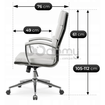 Офісне крісло MEBEL ELITE CAMILO Білий, фото 7