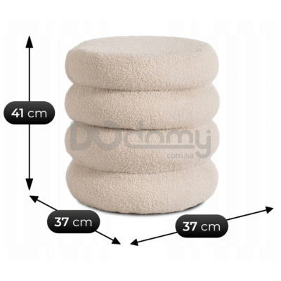 Пуф MEBEL ELITE ROSSA Бежевий, фото 5