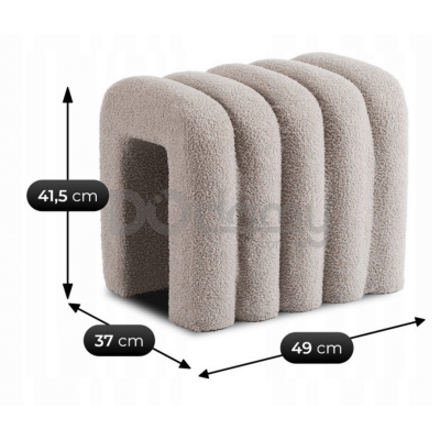 Пуф MEBEL ELITE PIKSEL Сірий, фото 4