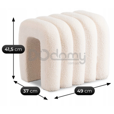 Пуф MEBEL ELITE PIKSEL Кремовий, фото 3