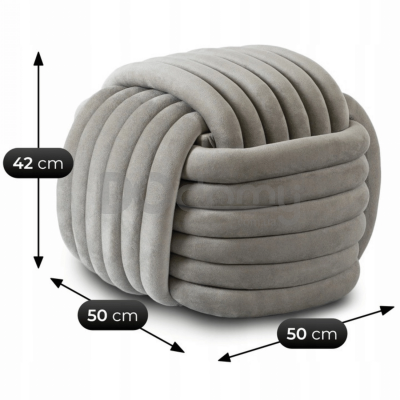 Пуф MEBEL ELITE MAGMA Сірий, фото 2