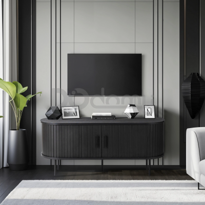 Тумба під телевізор ELITE TRISH Чорний, фото 1