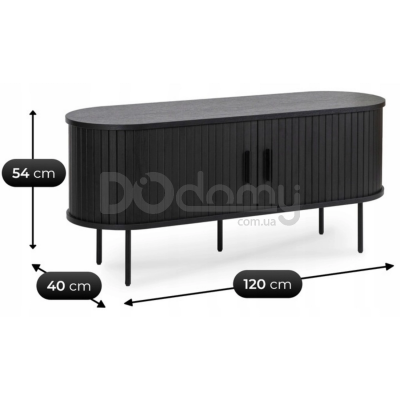 Тумба під телевізор ELITE TRISH Чорний, фото 4