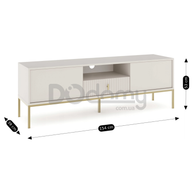 Тумба під телевізор Elite MARCOS 154 Кашемір / Золотий, фото 2