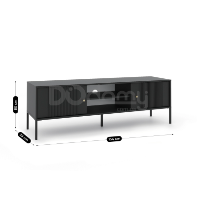 Тумба під телевізор Elite SOFT Чорний, фото 3