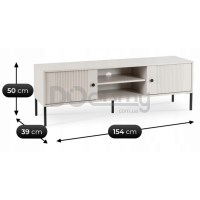 Тумба під телевізор Elite SOFT Кашемір / Чорний (чорні ручки)), фото 6